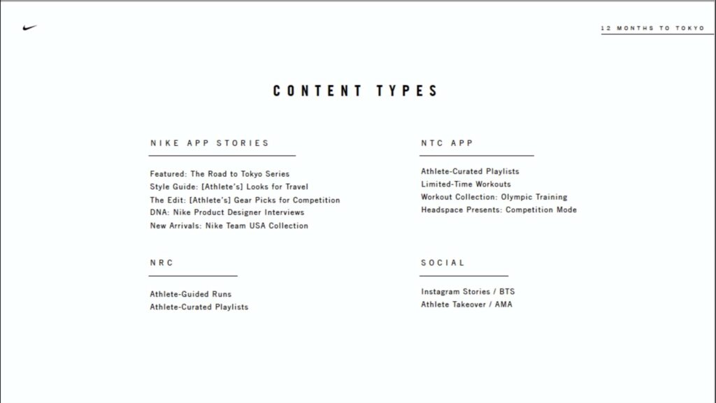 Pitch for Nike Sportswear